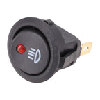 5Pcs Black On-OFF Rocker Switch Set Round DC 12V 20A Red Led Fog Light Lamp Symbol Car Van Truck Boat Rocker Switch