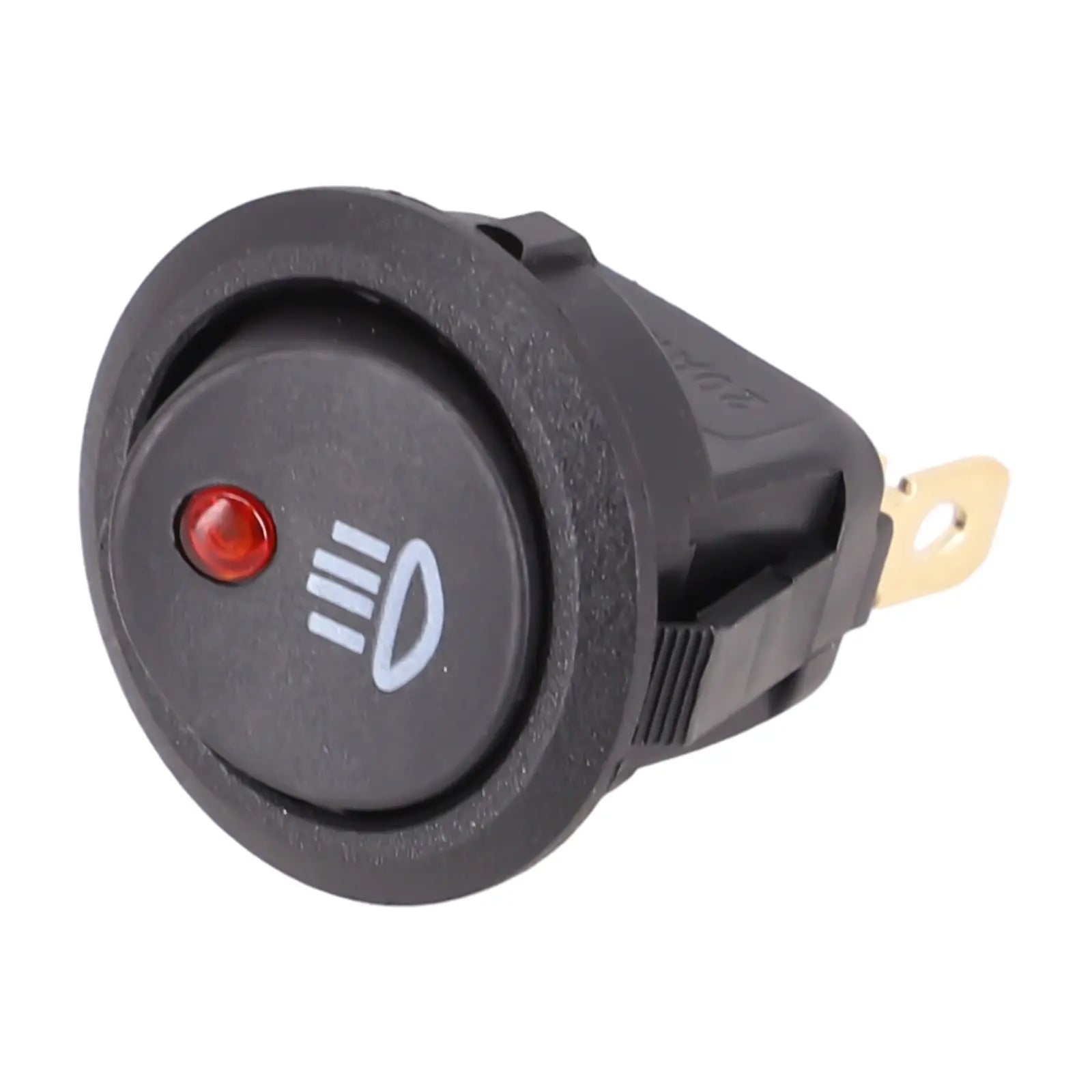 5Pcs Black On-OFF Rocker Switch Set Round DC 12V 20A Red Led Fog Light Lamp Symbol Car Van Truck Boat Rocker Switch