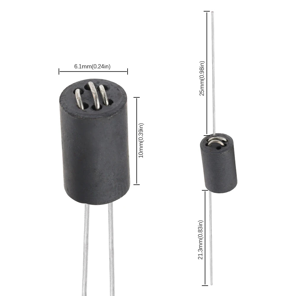 10PCS 6hole through-hole ferrite bead inductor 6*10MM 3T vertical, 6-hole ferrite bead 2.5T horizontal, wide-band anti-interfere