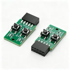 Mini Computer Power Reset Switch Board 9-Pin Connector Front Panel Header for PC Desktop Motherboards with LED Status Indicators