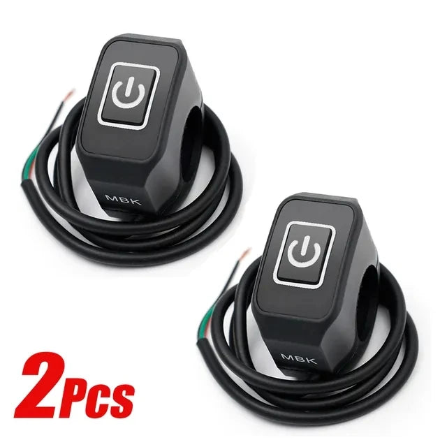 1/2pcs Motorcycle Handlebar Switch ON OFF Headlight Horn Control Modification Switch 22mm Waterproof Button Accessories12V