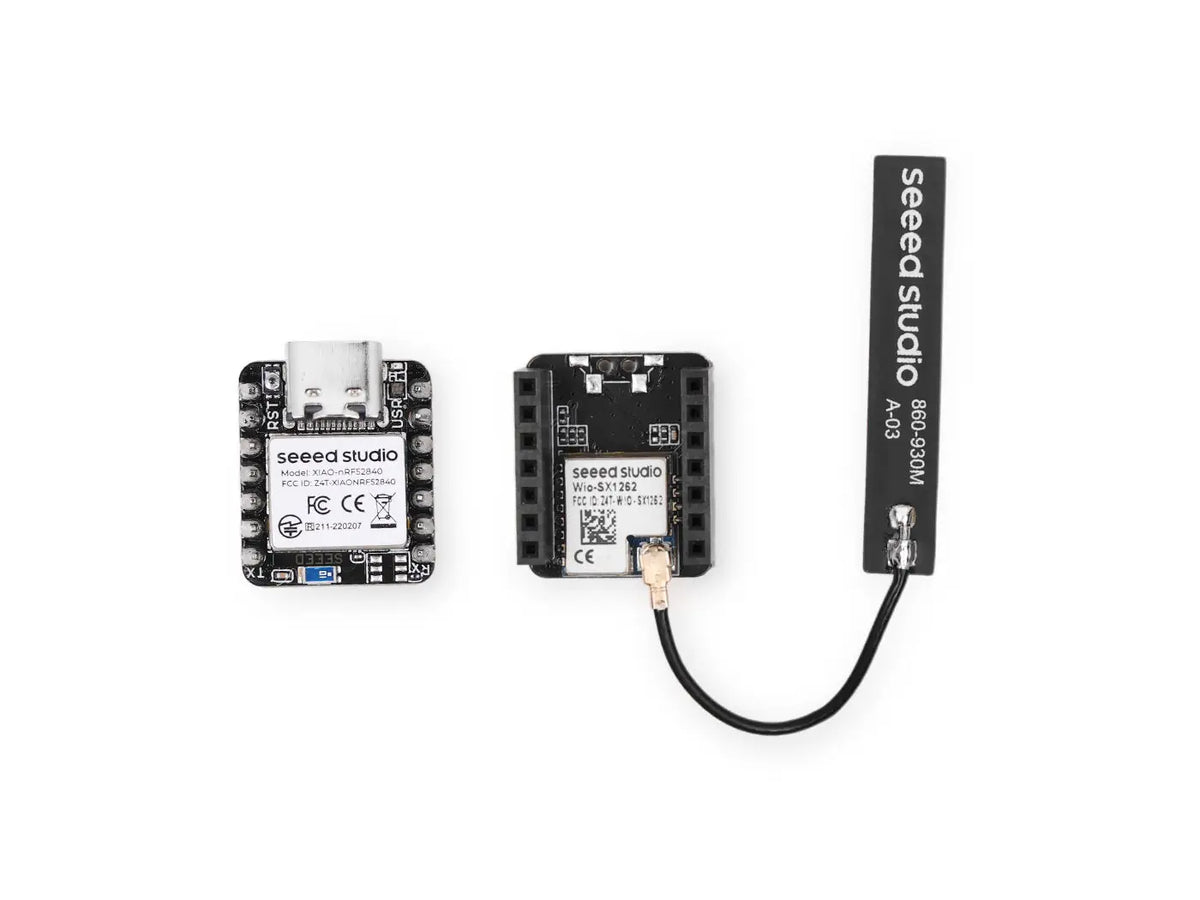 Seeed XIAO NRF52840 & Wio-SX1262 Kit for Meshtastic, LoRa 862-930MHz,868MHZ,915MHz, Integrated Antenna,Microcontroller Bluetooth