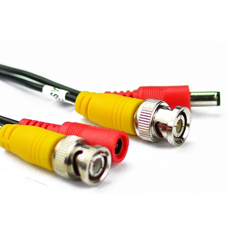 CCTV Security Camera Cable CCTV Video Power Wire BNC for DC Cord DVR Black Drop Shipping