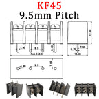 10Pcs KF45-9500 9.5mm PCB Screw Terminals Block Connector 9.5mm Pitch 2/3/4/5/6Pin Straight Pin Barrier Terminal Block Connector