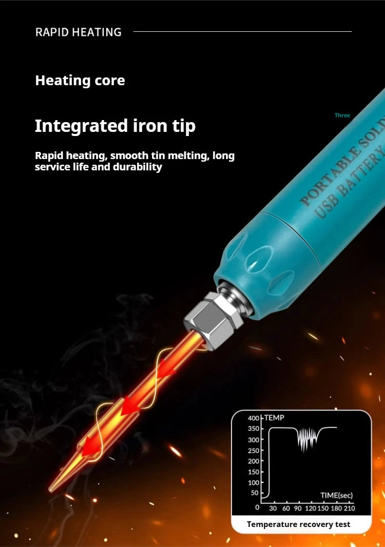 KANOYU Wireless solder iron usb charging portable digital display intelligent lithium battery for small home maintenance