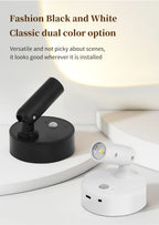 Motion Sensor LED Night Light Rechargeable Cordless Wall Lamp with Remote Control Touch Dimmable Magnetic Spotlight for Hallway