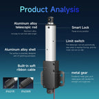 Mini Electric Linear Actuator 6V 12V 24V 150N-20N Push Rod with Rocker Switch & Bracket for Robot Cabinet Shutter Cosplay