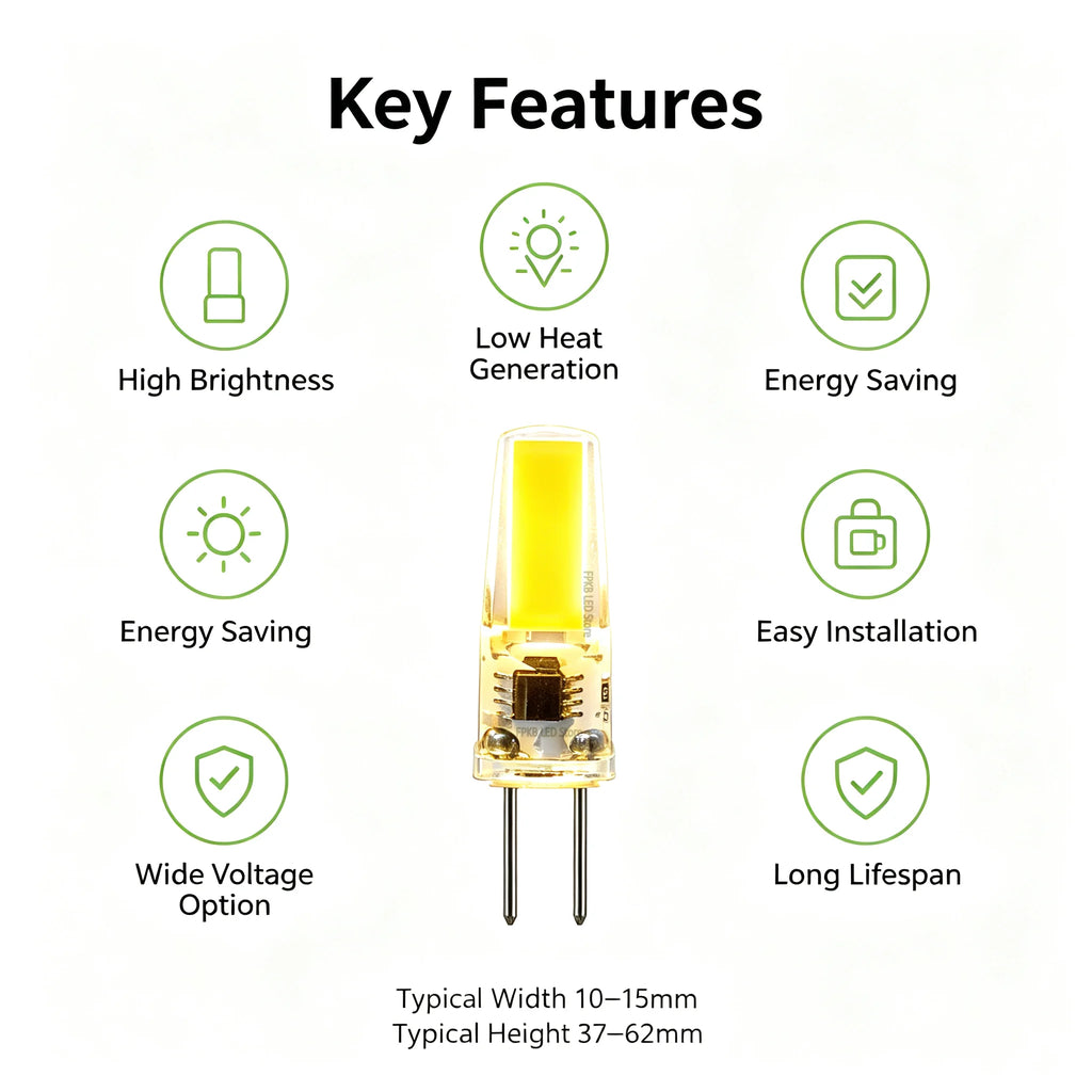 10PCS LED COB Lamp 6W Bulbs Dimmable G4 mini COB AC DC 12V 220V Candle Lights Replace 30W 40W Halogen for Chandelier Spotlight