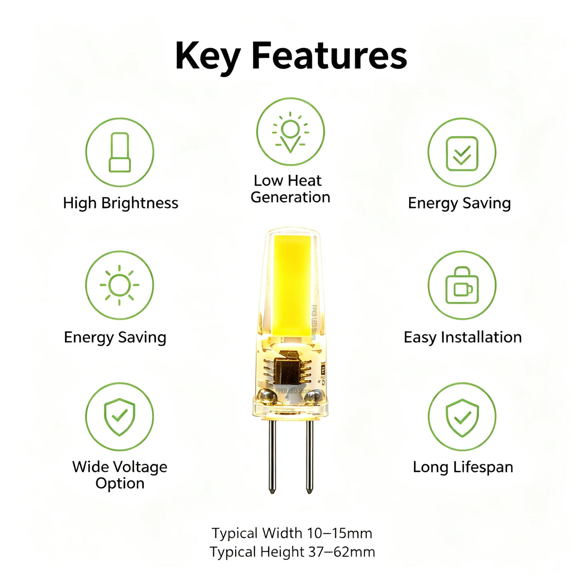 10PCS LED COB Lamp 6W Bulbs Dimmable G4 mini COB AC DC 12V 220V Candle Lights Replace 30W 40W Halogen for Chandelier Spotlight