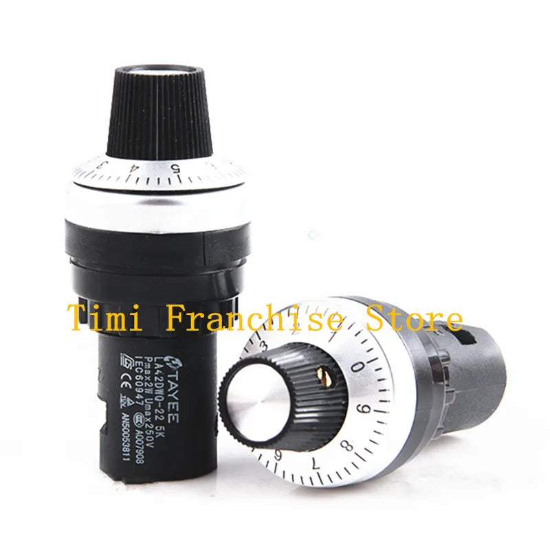 LA42DWQ-22 1K 2K 4.7K 5K 10K 20K 50K 100K 200K 500K 22mm Diameter Pots Rotary Potentiometer Converter Governor Inverter 20MM