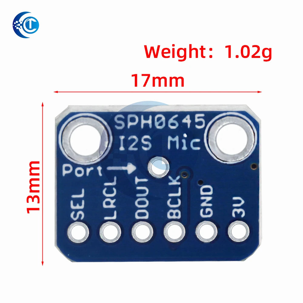 1~3PCS SPH0645 I2S MEMS Microphone Breakout Sensor Board Module SPH0645LM4H Microphone Module 1.6-3.6V for Arduino Raspberry Pi