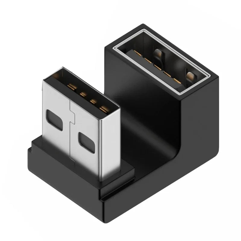 USB 3.0 Male to Female 90 Degree Right Angle Extension Adapter USB Upward Elbow Adapter 10Gbps for Laptop PC Connector Converte