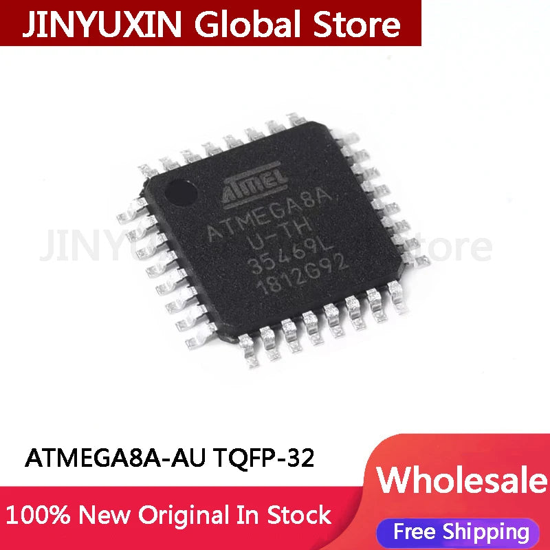 5-100Pcs ATMEGA8A ATMEGA8A-AU ATMEGA8A-AUR TQFP-32 AVR microcontroller MCU chip IC Chip In Stock Wholesale