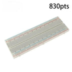 MB-102 Breadboard 400 830 Points Solderless PCB Bread Board Jumper Wire Cable Prototype Board DIY for Arduino Kit