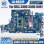NEW For DELL Vostro 3400 3500 Inspiron 3501 Notebook Mainboard LA-K032P 07HC6F 06PGNJ I3 I5 I7-11TH CPU Laptop Motherboard Test
