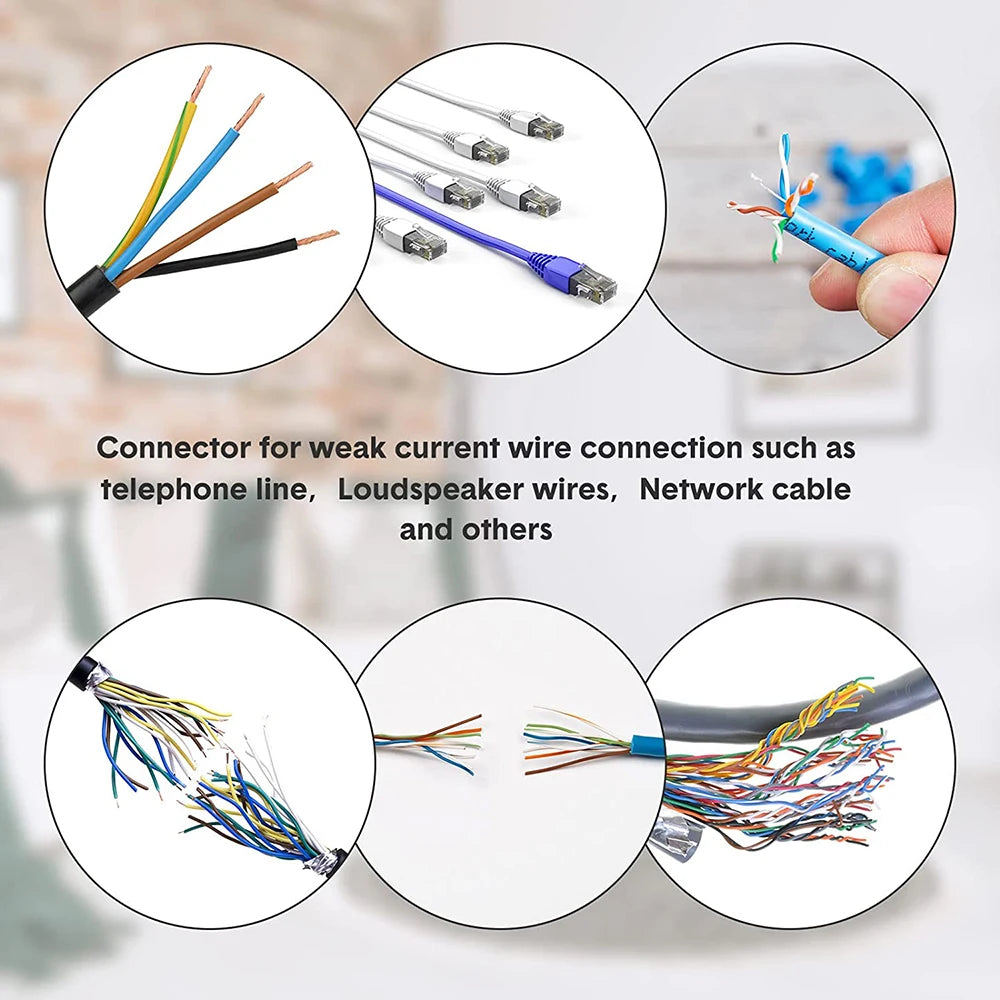Hoolnx K1 K2 K3 Connector UY1 UY2 UR Wire Connector, Waterproof RJ45 RJ11 Telephone UY Splice Connector Network Cable Terminals