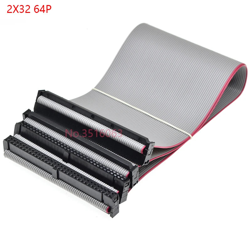 2pcs 2.54mm Pitch Fc-6/8/10/14/16/20/40/50 Pin 30cm Jtag Isp Download Cable Gray Flat Ribbon Data Cable For Dc3 Idc Box Header