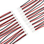 JST PH 2.0mm Pitch 2 Pin Male Female Cable Connector Micro PH 2.0 2P Plug Jack Socket with Soft Silicone Wire Cables 10CM 22AWG