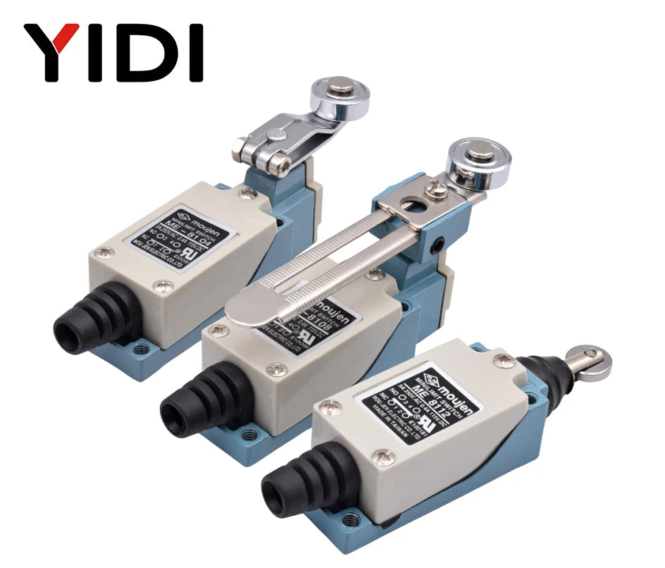 2PCS ME-8104 ME-8112 ME-8108 Waterproof Momentary CNC Limit Switch Electronic Metal 5A/250VAC Roller Rotary Adjustable Lever Arm
