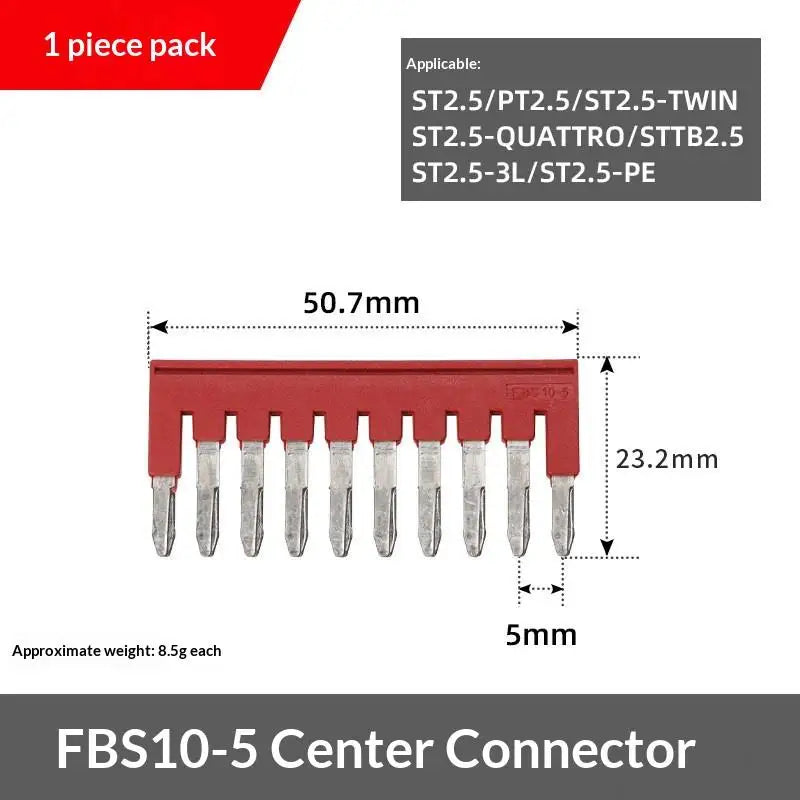 5/10PCS PT2.5 DIN Rail Spring Terminal Block PT2.5-PE Terminal End Cover D-PT2.5 Jumper Bar FBS10-5 Tool-free Wiringee Wiring