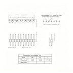 50pcs 2.54mm Male Pin Header 1X2/3/4/5/6/7/8/10/15/20/40Pin Colorful PCB Board Spacer Gold/Nickel-plated Copper Pin Long 11.5mm