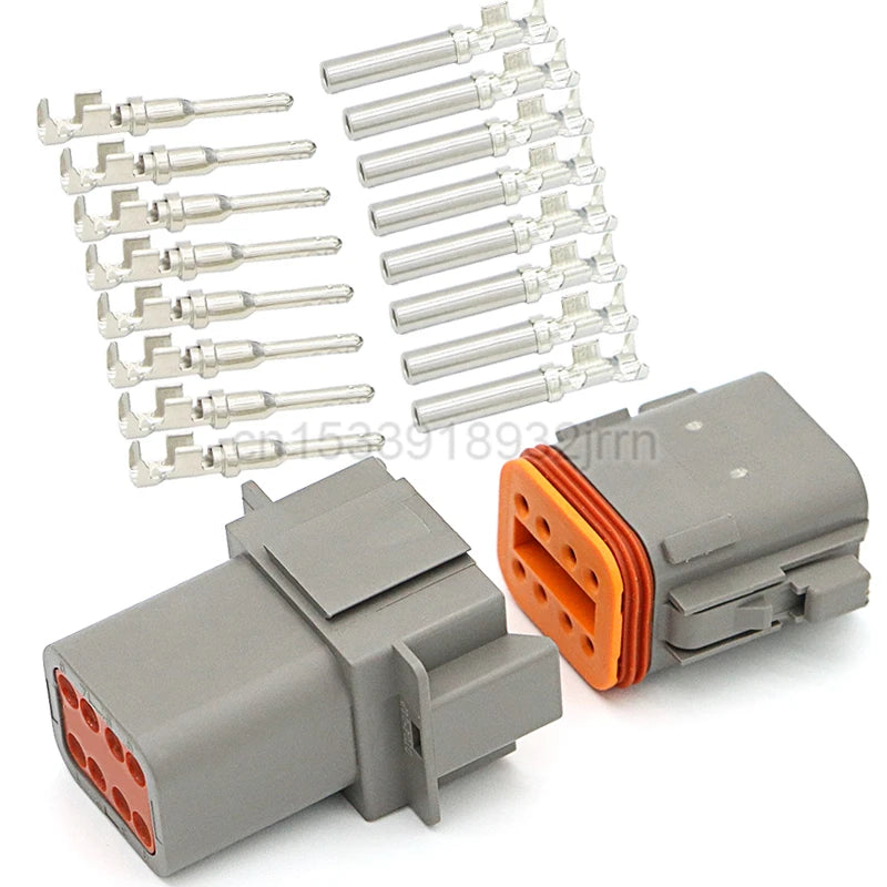 1Set DT Waterproof Automotive Connector Plug Kit DT06-2S/DT04-2P 3P 4P 6P 8P 12P Male Female Plug Socket For Automobile 22-16AWG