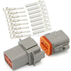1Set DT Waterproof Automotive Connector Plug Kit DT06-2S/DT04-2P 3P 4P 6P 8P 12P Male Female Plug Socket For Automobile 22-16AWG