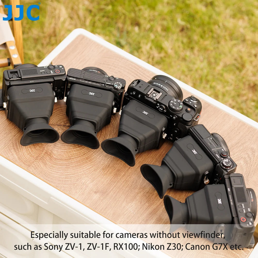 JJC 3X LCD Viewfinder Camera Extender Eyecup Eyepiece Collapsible Fit 3.0' Screen for Nikon Z30 Sony ZV-1 RX100 Fuji X-T30 III
