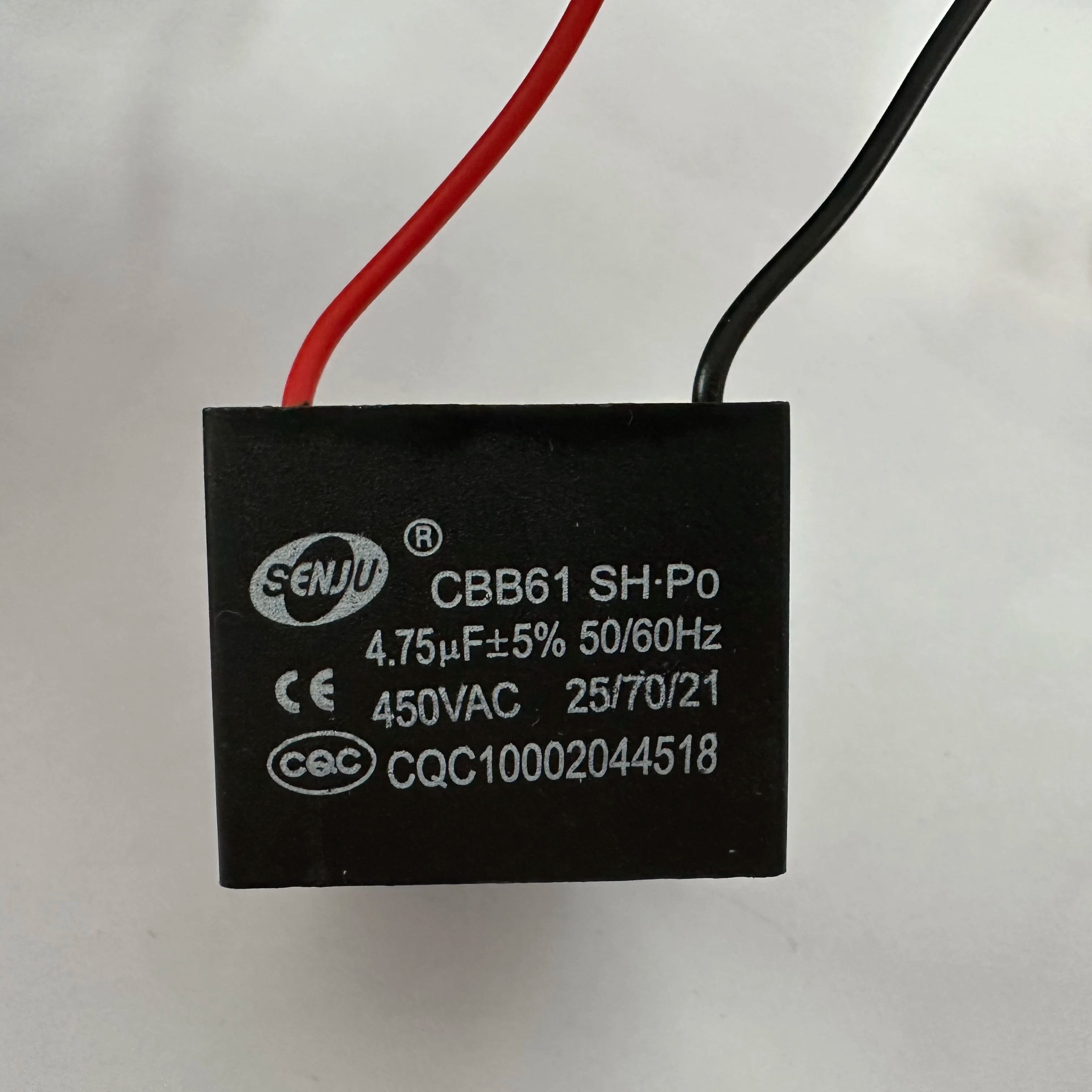 CBB61 Motor Start Capacitor 450V AC Fan Condenser1/1.2/1.5/1.8/2/2.5/3/4/5/6/8/10UF
