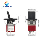 1PCS SH T80-R Series Mini Paddle Toggle Switch Square Snap-in Panel Mount 5A/125VAC