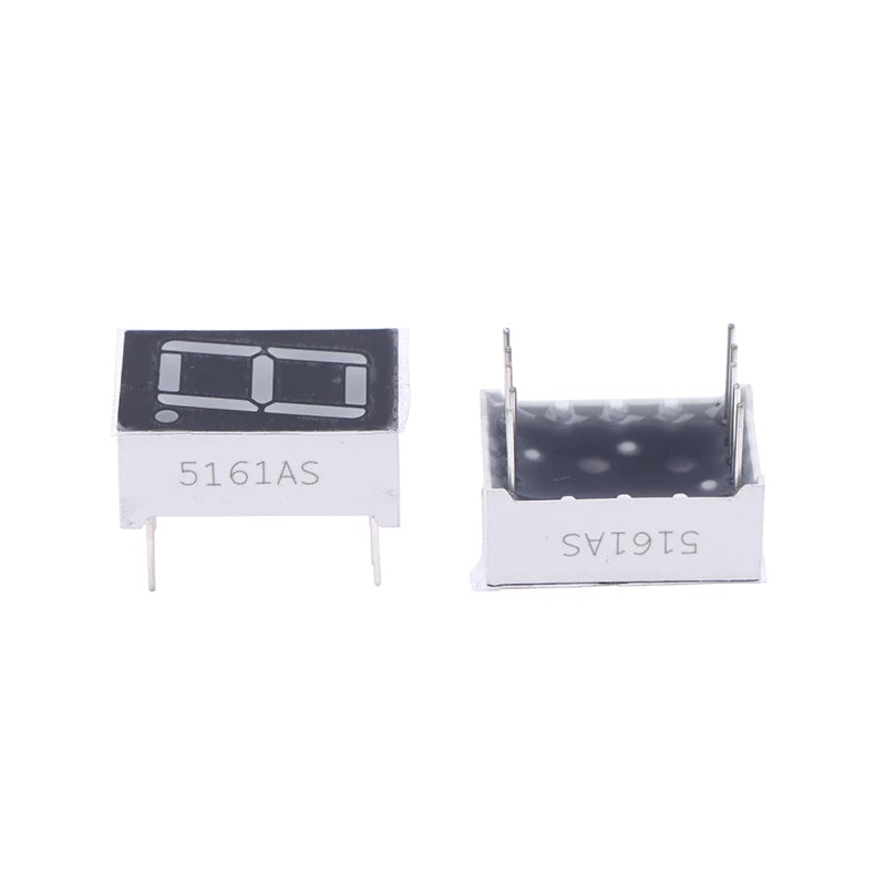10Pcs 0.56 Inch 10Pins 1 Bit 7 Segment Red LED Digital Display Tube Common Anode Cathode 5161AS 5161BS
