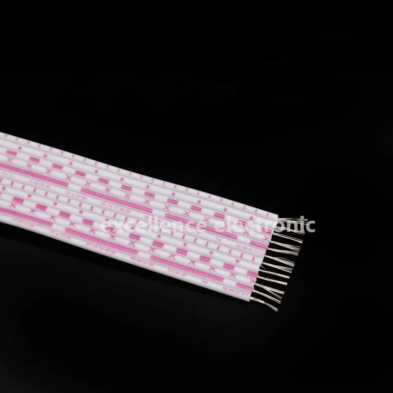 1/2/5M UL2468 Flat Ribbon Cable 26AWG Red White PVC Wire 2.54mm Pitch 4P-12P LED Display Screen Connection Line