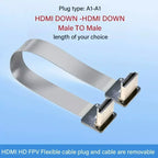Suitable for HDMI-A1 A2 A3 A4 FFC Flexible Cable FPC Aerial Video Male Female 20P Shielded Cord PC Computer Gimbal Adapter Elbow