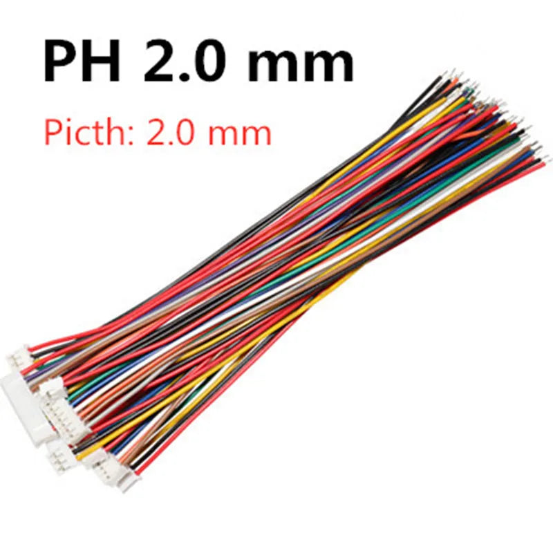 10PCS 1.0 1.25 1.5 2.0 2.54 SH/JST/ZH/PH/XH 1.0MM 1.25MM 1.5MM 2.0MM  2.54MM 2PIN/3/4/5/6/7/10P Female Plug Connector With Wire