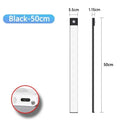 1Pc Cabinet Light USB Rechargeable Motion Sensor Ultra-thin Night Light For Home Corridor Stairs Kitchen Bedroom Wardrobe Indoo