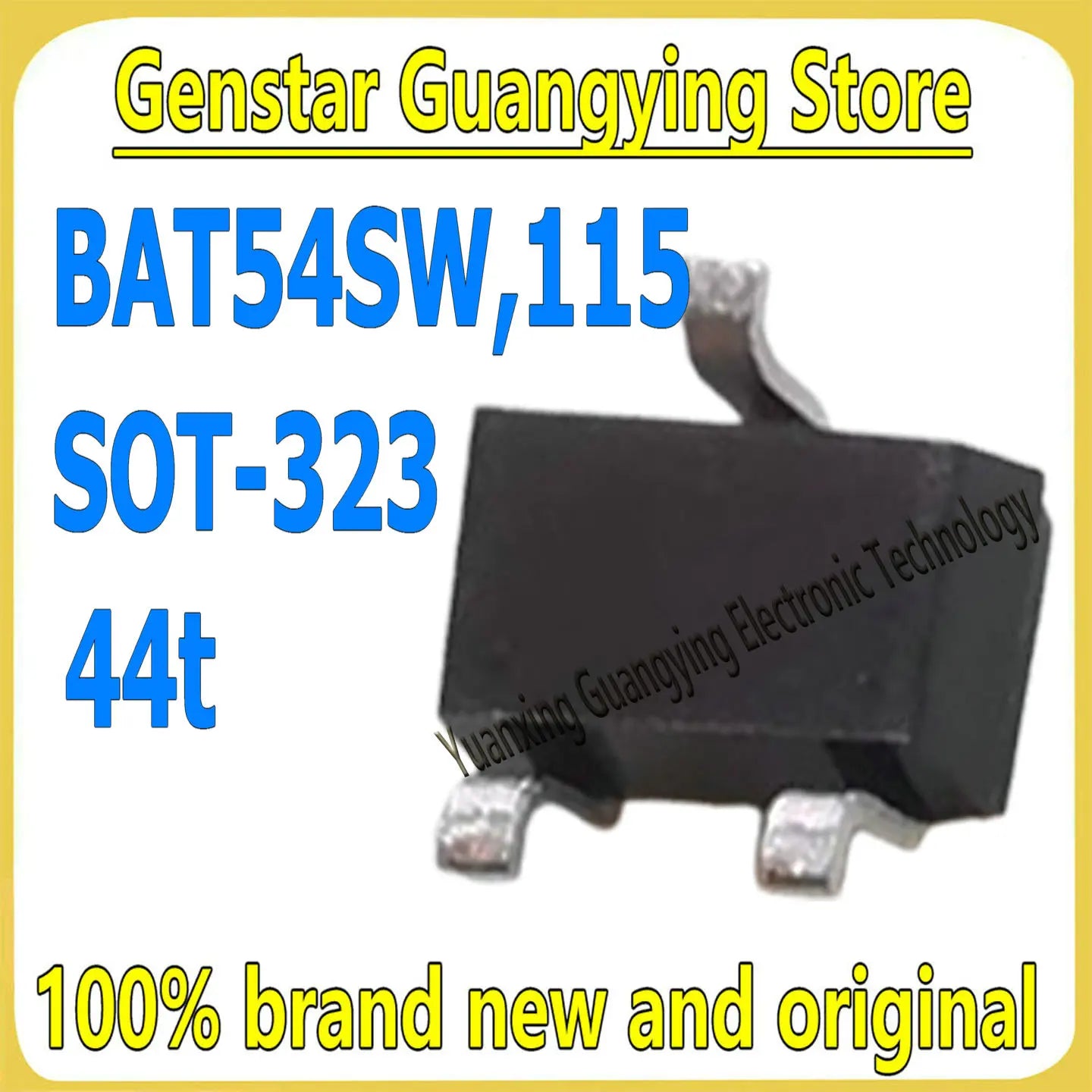 (10 pieces) BAT54SW,115 BAT54SW Marked: 44t SOT-323 30V 200mA Schottky barrier diode 100% brand new