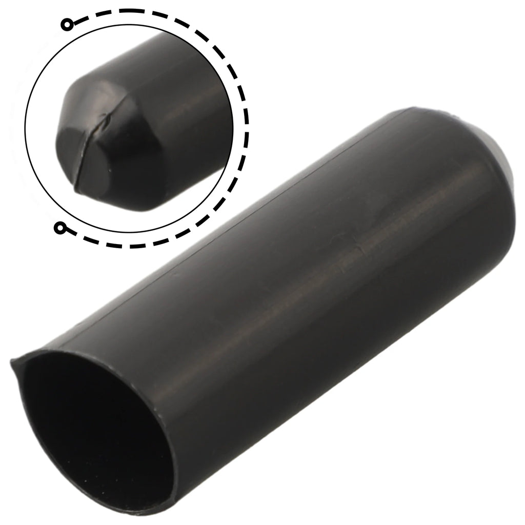 10pcs Warm Shrink End Cap Heat Shrink Cap Black Cable Sealing Cap For Protection Cable End Electrical Equipment