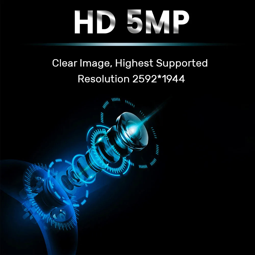 15CM OV5647 Camera Module for Raspberry Pi 5 ZERO Development Board 72 120 160 Degrees Wide Lens Auto Focus HD 5MP Camera Module