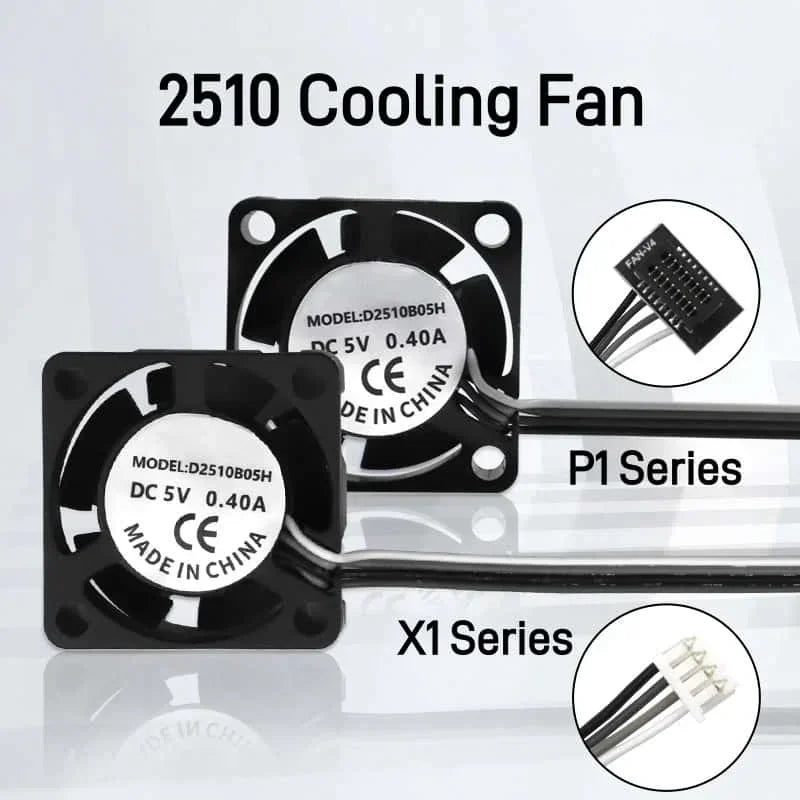 Bamboo Lab X1 P1 Hotend Cooling Fan with Cable for 3D Printer Rapid Accessories Heater Thermistor Compatible with X1C P1S P1P Mo