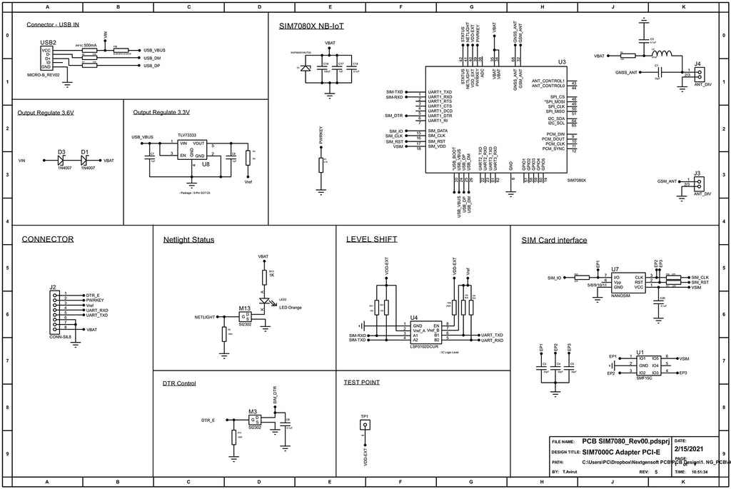 SIMCOM SIM7080G Breakout Development Board Core Board With USB Port LTE CAT-M and NB-IoT Module Compatible SIM868