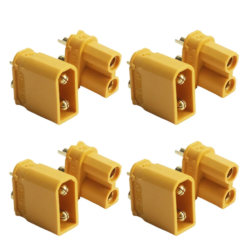 XT30 / XT30U Connector (Yellow, Black) – Reliable Battery Connector | Spark Proof, Easy Install | Ideal for Upgrading RC Airsoft