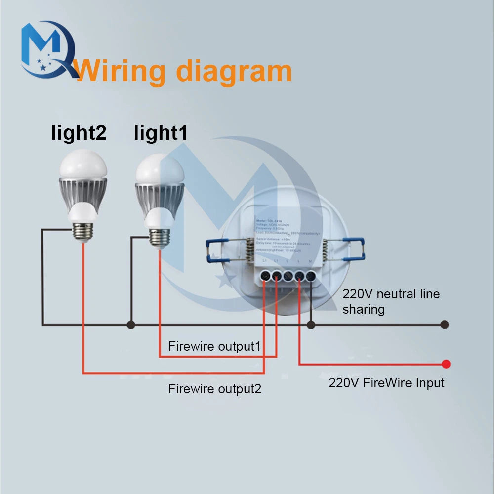 5.8G Embedded Ceiling Microwave Radar Sensor Switch AC85-250V Automatic Induction Sensor Body Motion Detector 5.8GHz Sensor