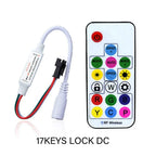 WS2811 WS2812B WS2813 WS2815 LED Pixels Strip Light Controller 3/4PIN USB/DC RF 14/17/21Keys LED Tape Remote Controller DC5-24V