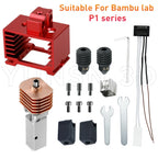 For BambuLab P1S P1P X1 X1C Upgrade Hotend Kit Heat Sinks Throat TZ V3.0 Nozzle Print Head Thermistor 3D Printer Accessories