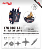 SURPASS HOBBY 9G 17G 25G 6KG 9KG 15KG 20KG Metal Gear Digital Motor RC Servo for Car Plane Robot Boat Model Wltoys Axial SCX24