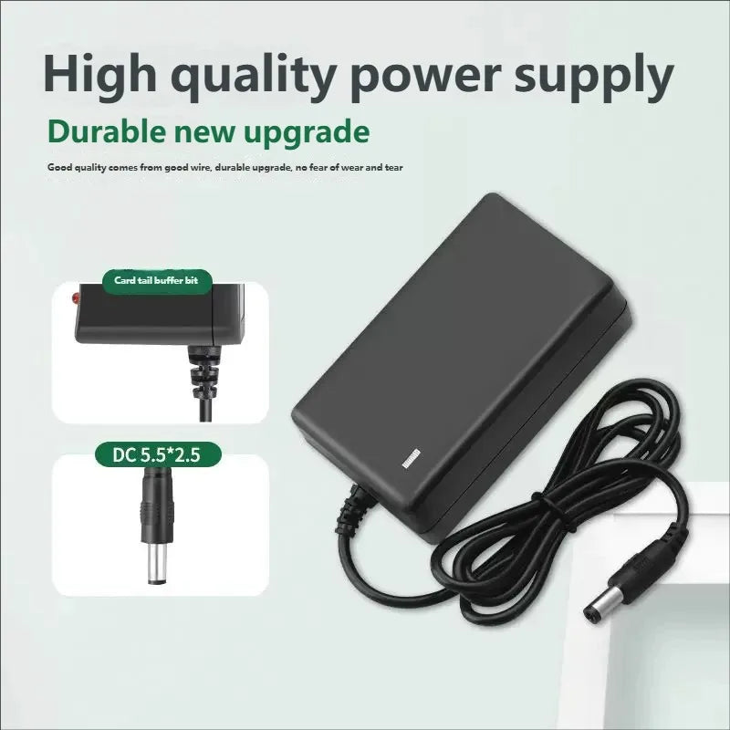 12.6V 16.8V 21V 24V 25V 1A 2A 18650 Lithium Battery Charger DC 5.5*2.1-2.5mm for 3S 4S 5S 6S 12V to 25V Screwdriver Battery Pack
