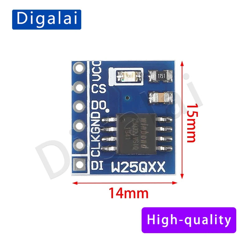100%New original 2PCS W25Q32 W25Q64 W25Q128 FLASH storage module SPI interface adapter board BV FV