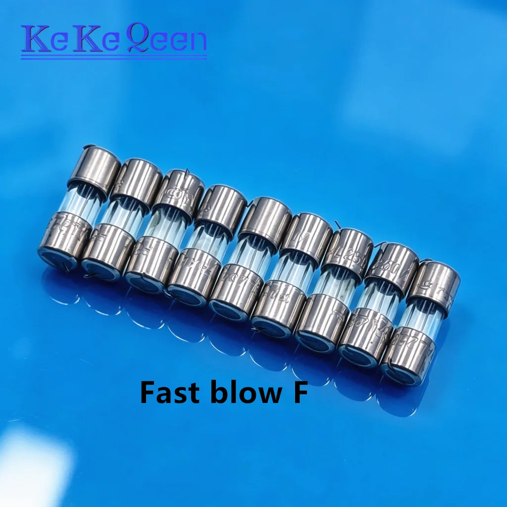 200pcs 3.6*10mm 3.6x10 250V F1A F2A F5A Fast Glass Fuse Without Lead Wire 3.6*10 Glass Slow Fuse T1A T2A T5A New Free Shipping