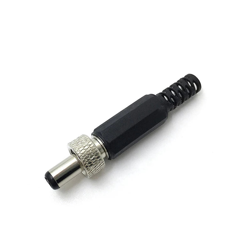 2-10PCS 5.5MMx2.1MM/2.5mm Screw Locking DC Power Connector Female Plug & Metal Panel Mount Socket Locable Secure Standard Plug
