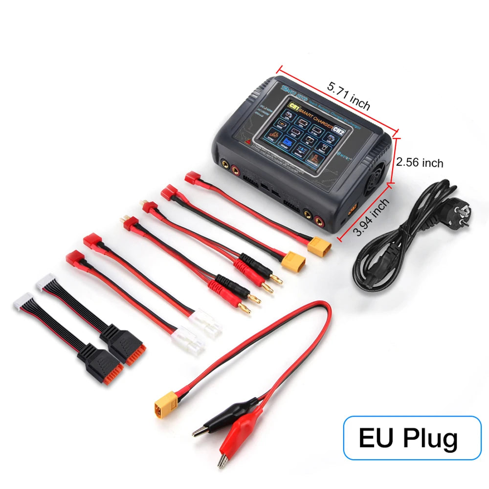 HTRC Lipo Charger T240/L6X2 DUO AC 150W DC 240W 10A Touch Screen Dual Channel Battery Balance Charger Discharger For RC Toy
